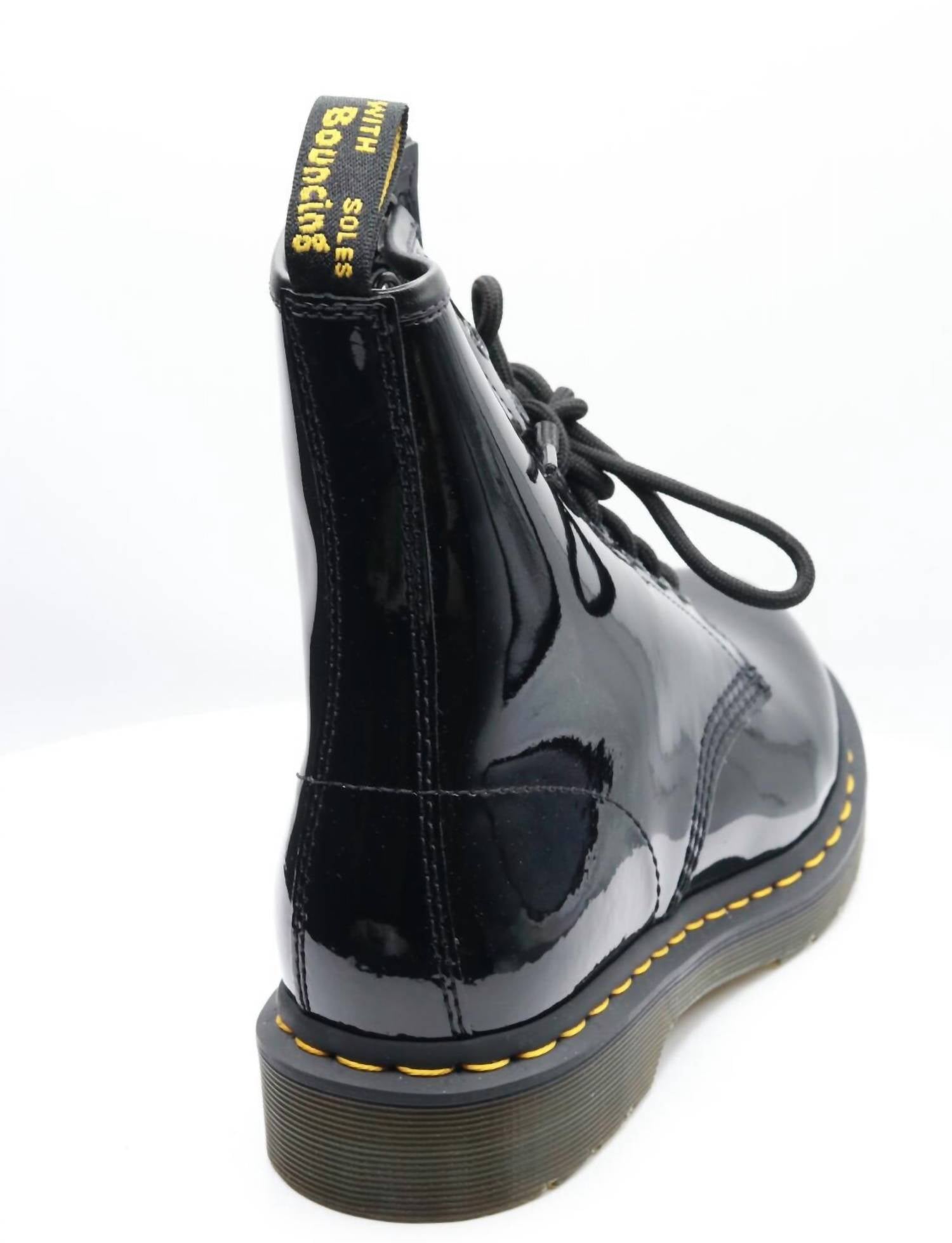 Dr. Martens Women's 1460 W Patent Leather Boots in black - women's shoe - alternate view