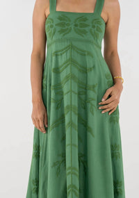 Emily McCarthy Liza Maxi Dress in fairway - women's dress - alternate view