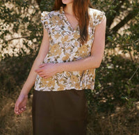 Grade & Gather - Lenora Sleeveless Floral Top