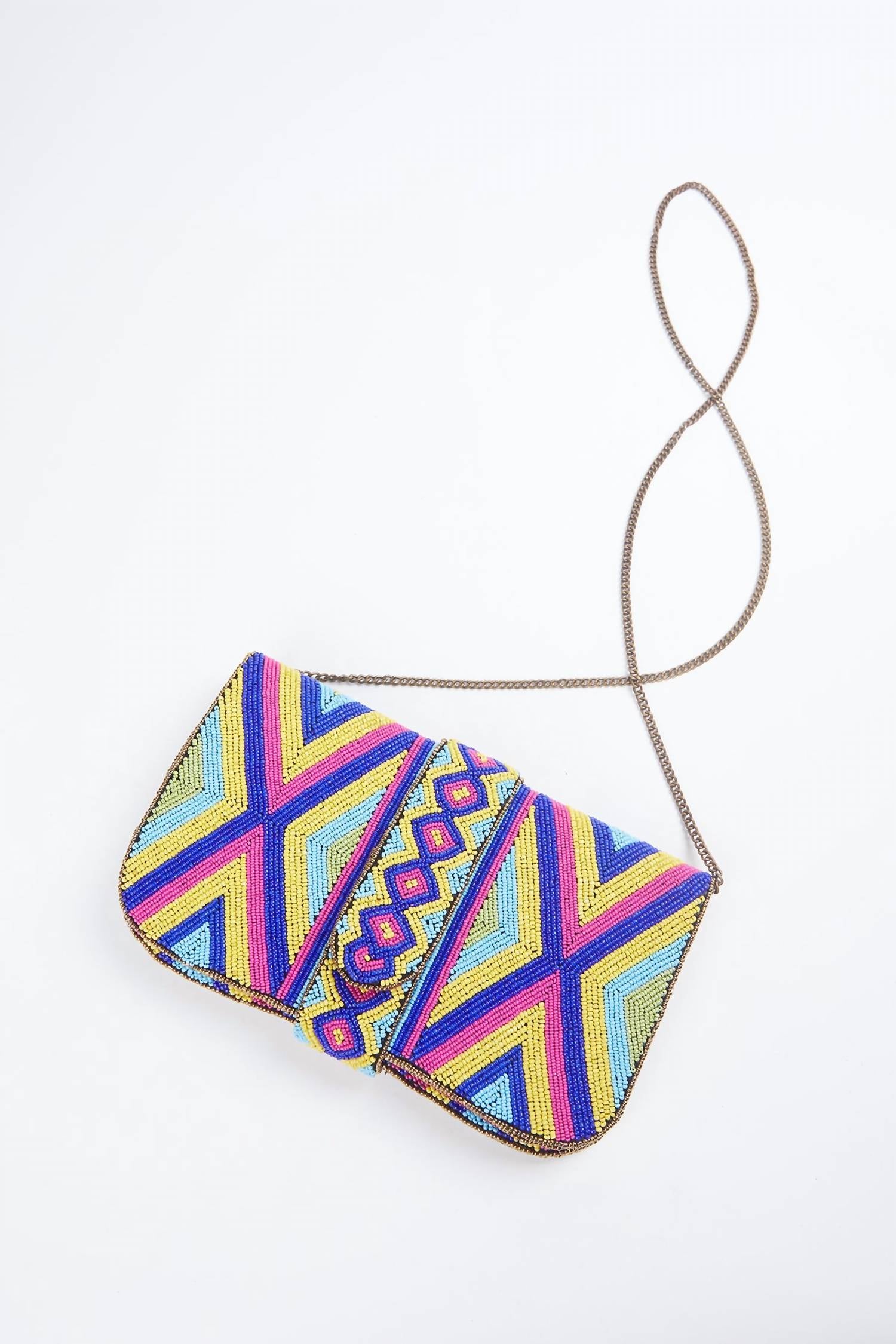 HEERA HANDMADE BEADED SHOULDER CLUTCH BAG