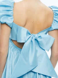 Alice + Olivia - Sharilyn Puff Sleeve Tie Back Mini Dress