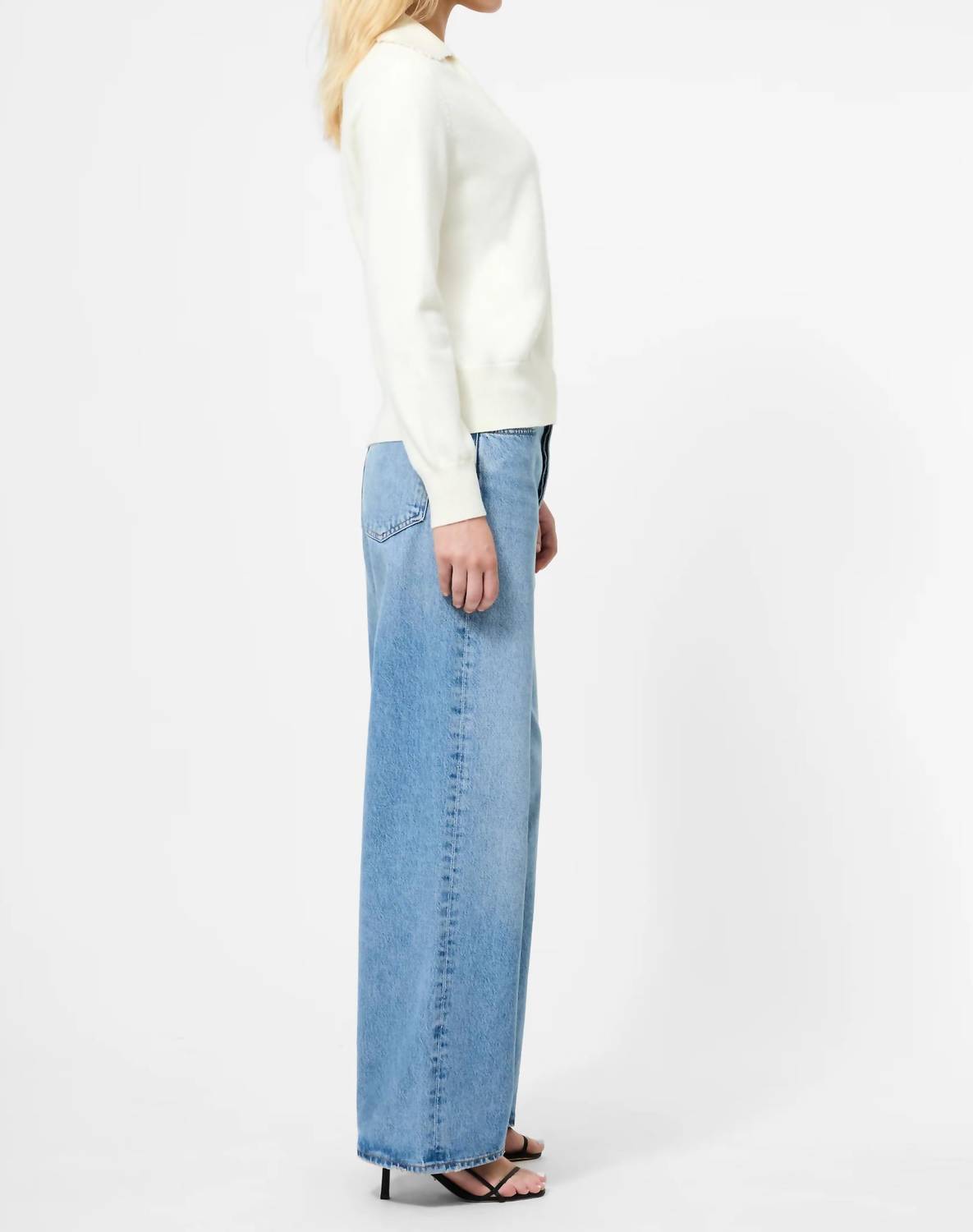 French Connection - Sloane Knit Pearl Collared Sweater