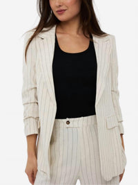 Esqualo - Gathered Sleeve Linen Blazer