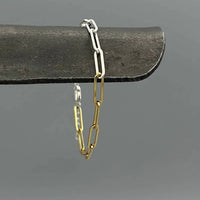 Something Silver - Women's Two Tone Long Paperclip Bracelet