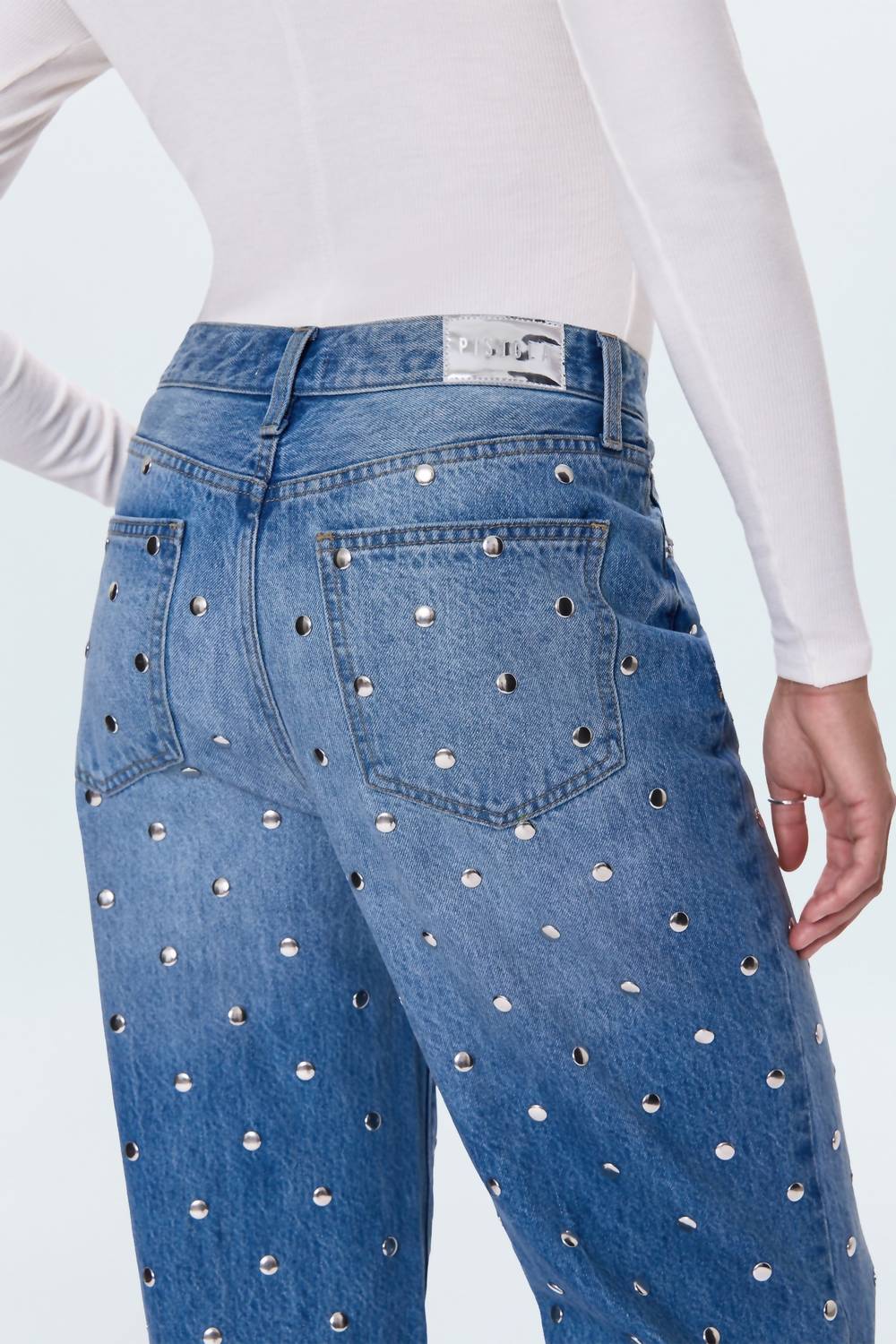 PISTOLA Hendrix Charmed Jeans in medium blue - women's jeans - alternate view