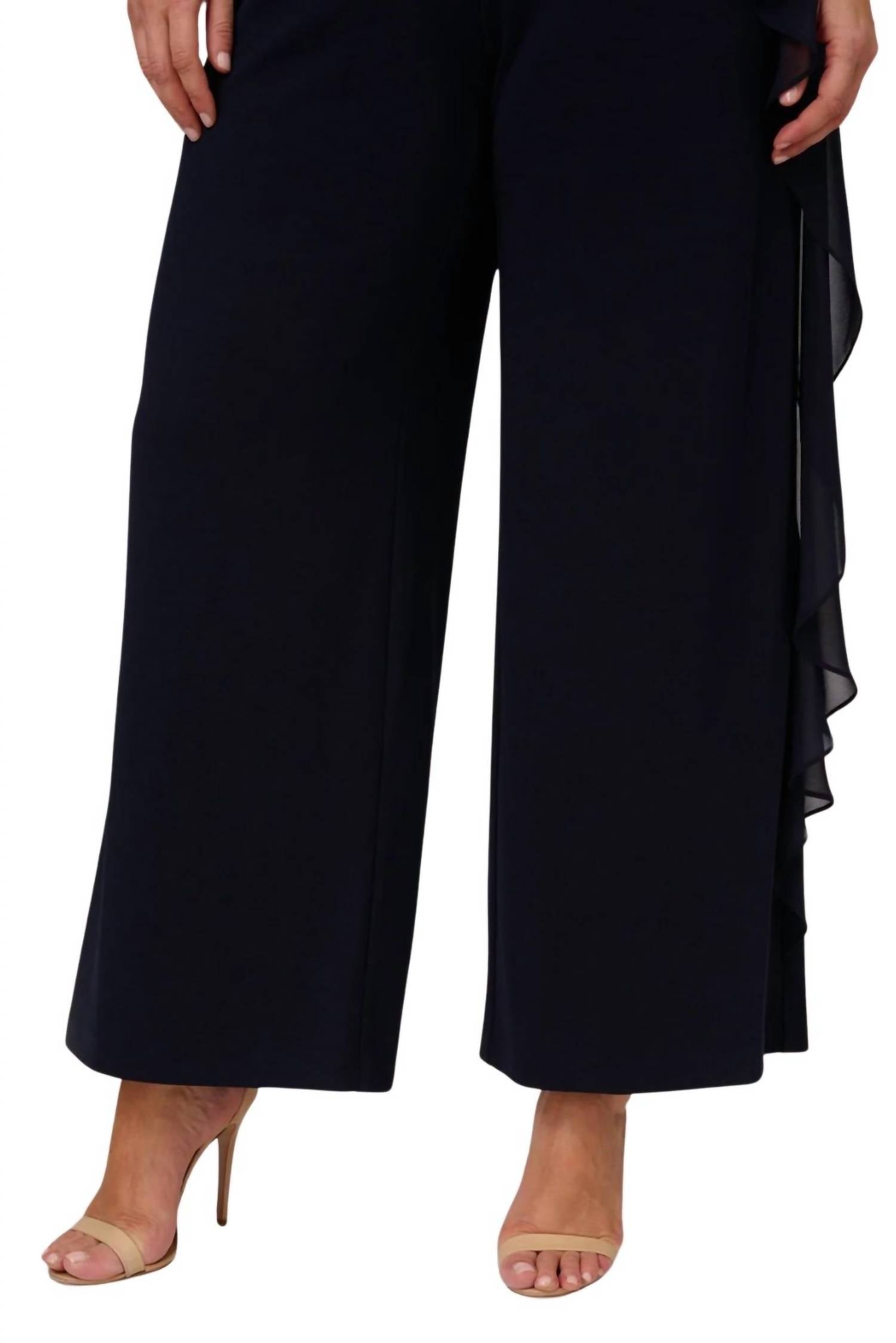 Adrianna Papell - Wide Leg Crepe Jumpsuit