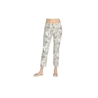 Apny - Distressed Raw Hem Trouser Jean