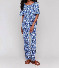 Charlie B - Lily Print Off Shoulder Knit Top