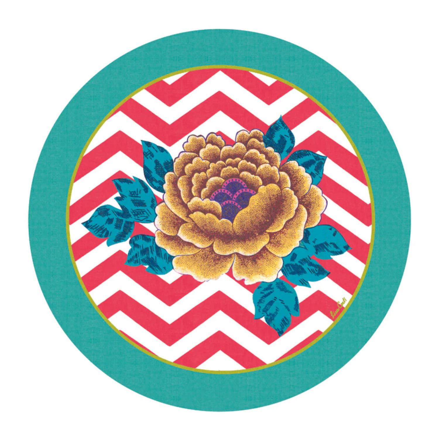 Lisa Corti - Masonite Glory Zig Zag Placemat, Set Of 2