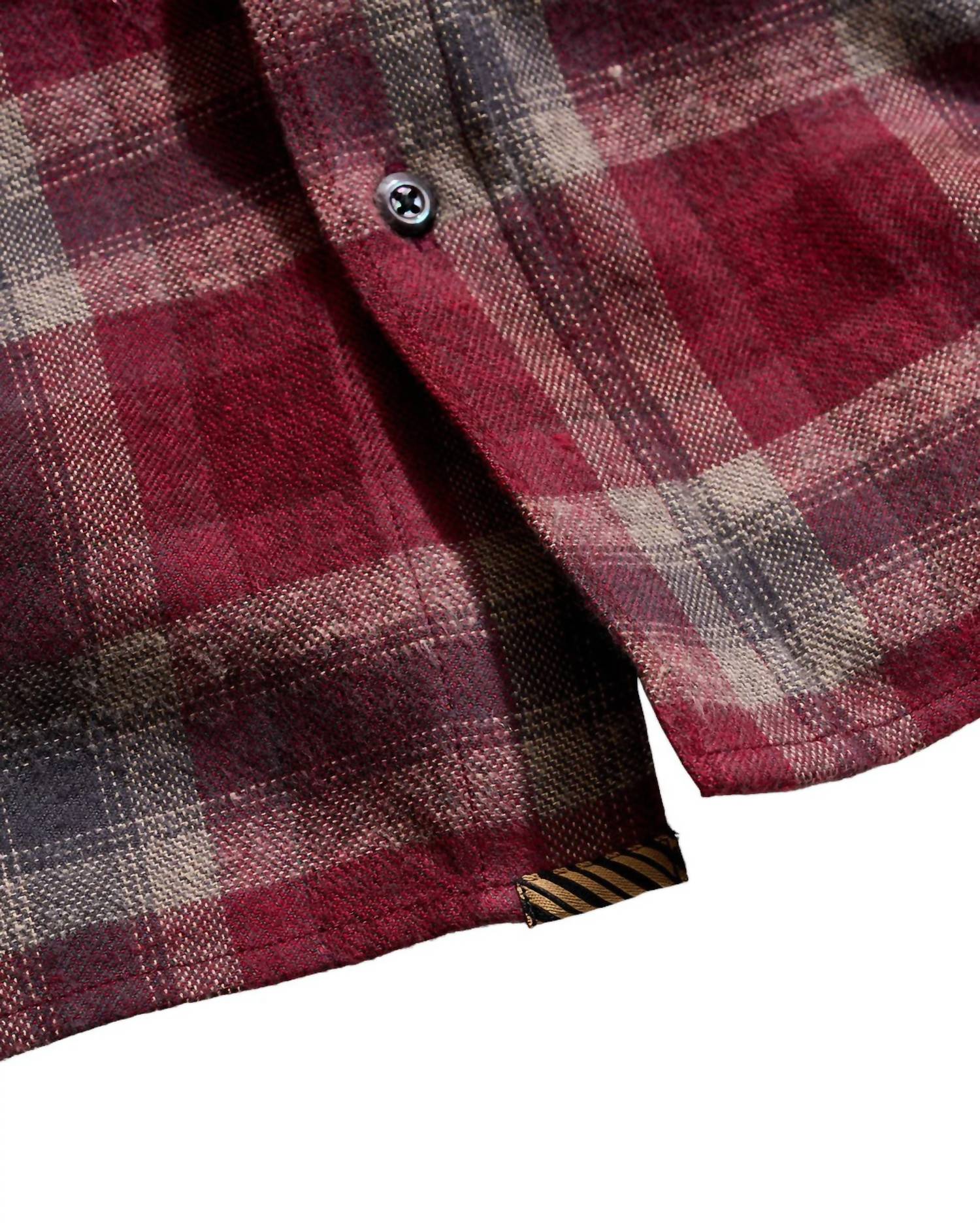 Billy Reid Brushed Bold Plaid Scout Shirt in syrah multi - men's shirt - view 4