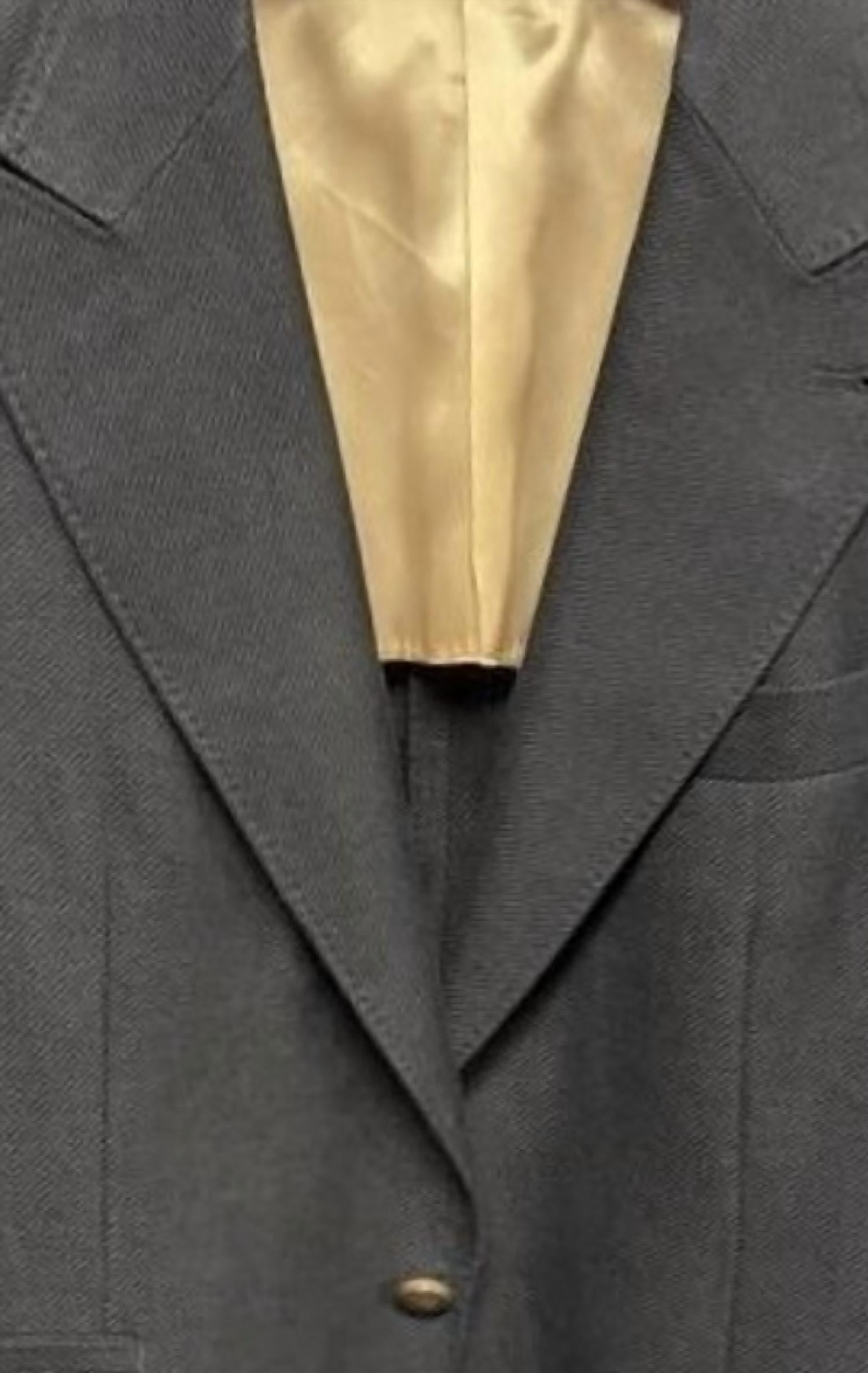 Brunello Cucinelli Men Diagonal Twill Sport Coat in black - men's jacket - detail view