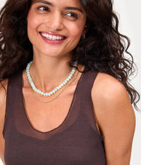 Clare V. - Stone Slice Necklace