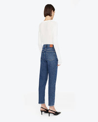 ANINE BING Samara High-rise Slim Leg Jeans in blue - women's jeans - detail view