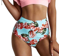 Shiying - Ruffled Hem High Waist Bikini Swim Set