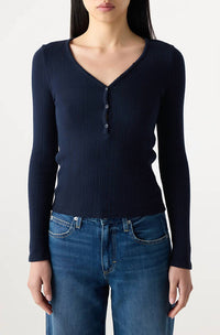 AMO Heartfelt Long Sleeve Top in twilight - women's long sleeve top