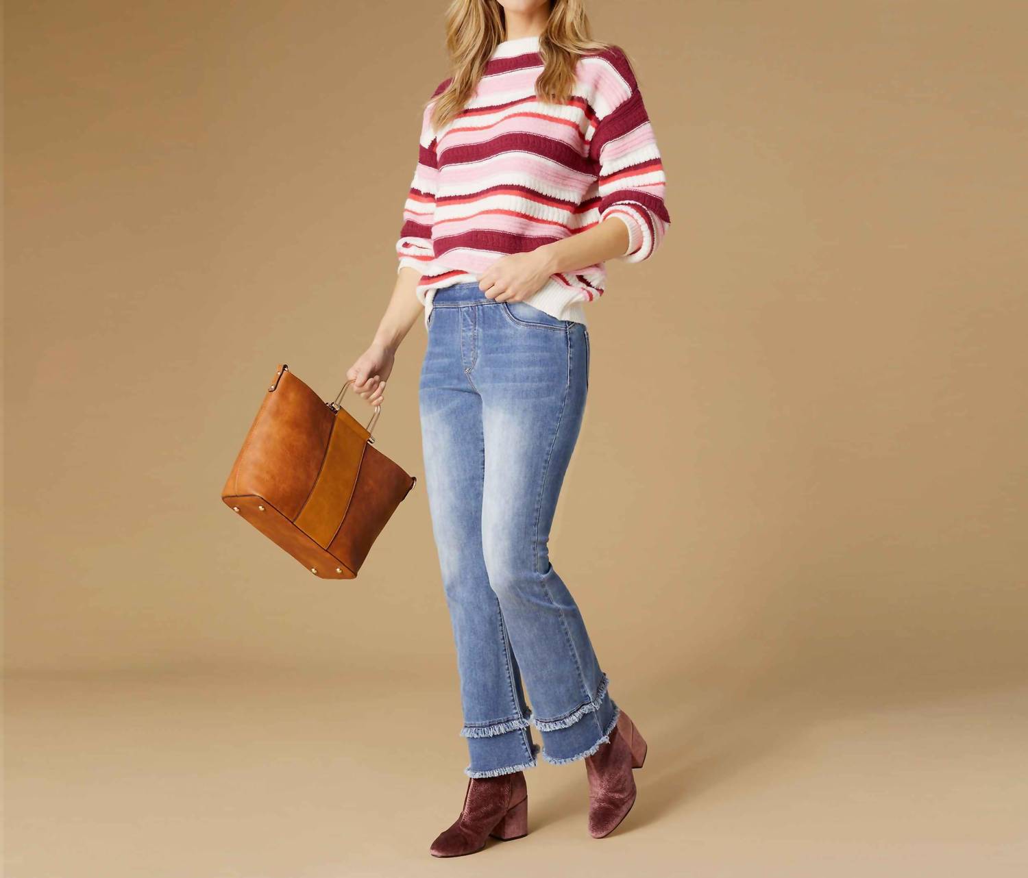 Coco + Carmen - Paloma Textured Stripe Sweater