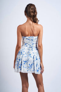 Sky To Moon - Floral Laced Back Dress