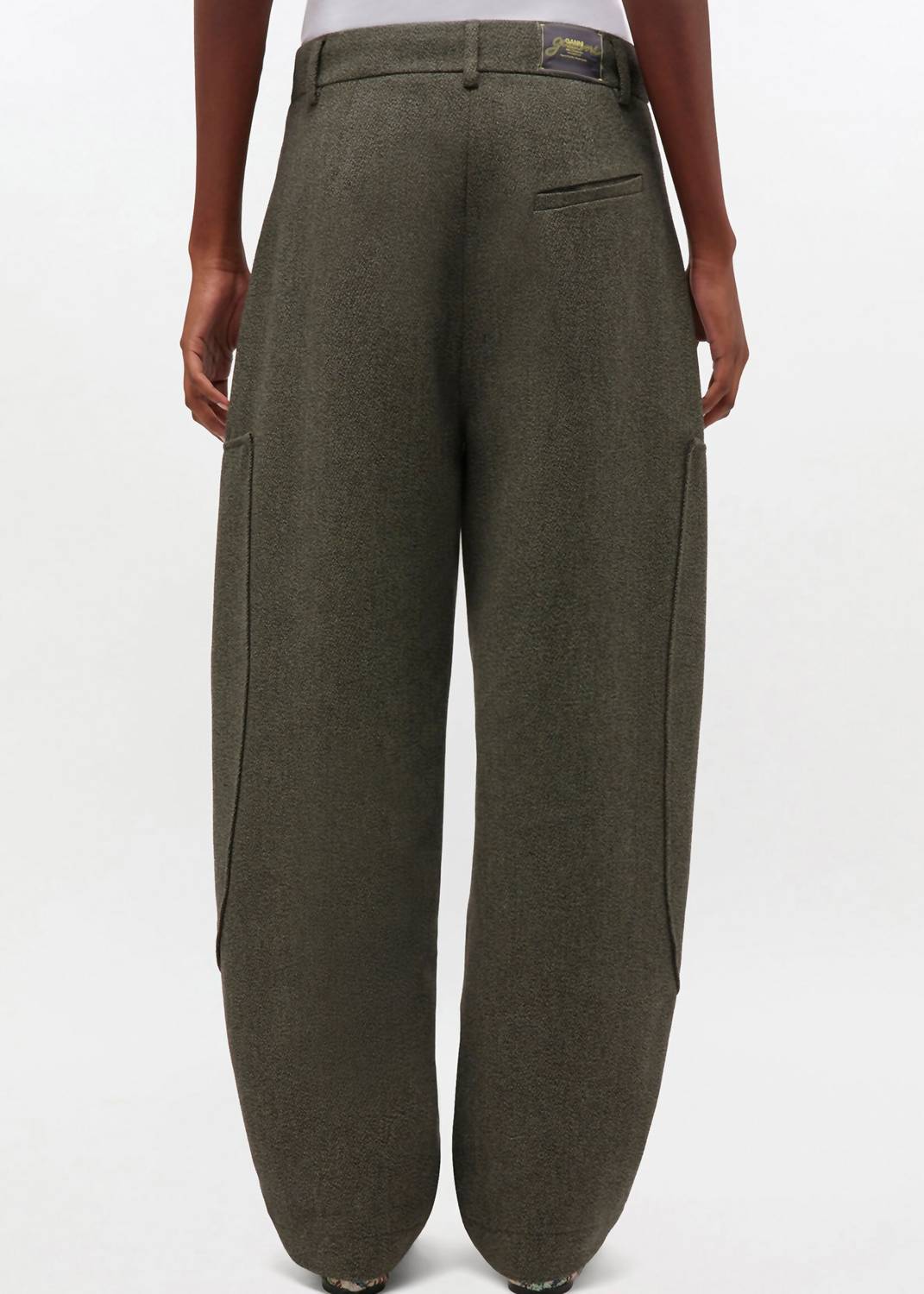 Ganni - Mouline Suiting Curved Pants