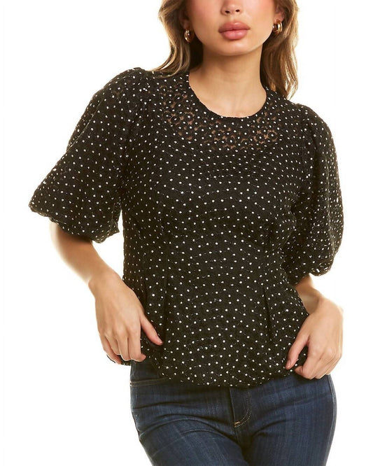 Gracia - Women's Flower Embroidered Top