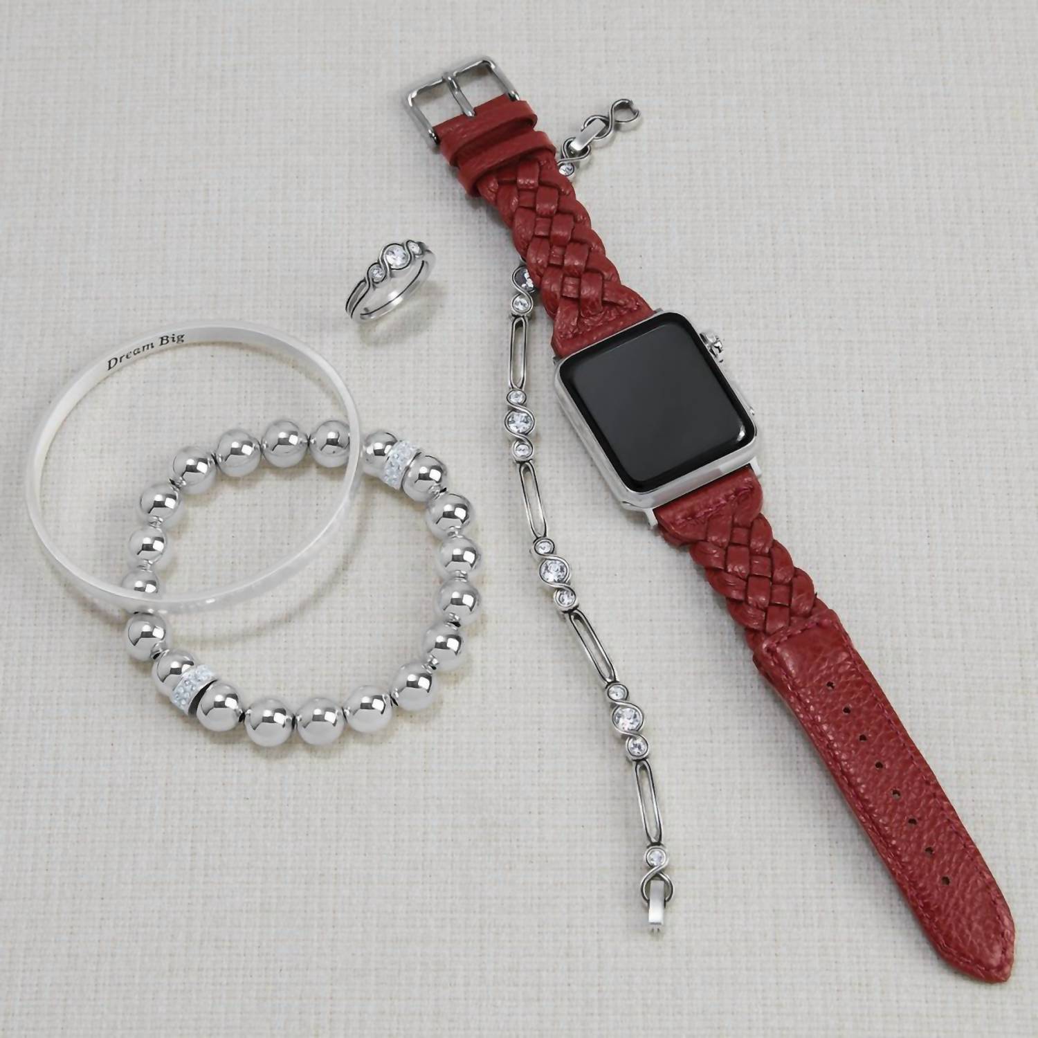 Brighton - Sutton Braided Leather Watch Band