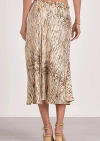 Elan - Printed Side Slit Midi Skirt
