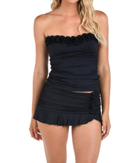 La Blanca - Island Goddess Ruffled Bandeau Tankini Top