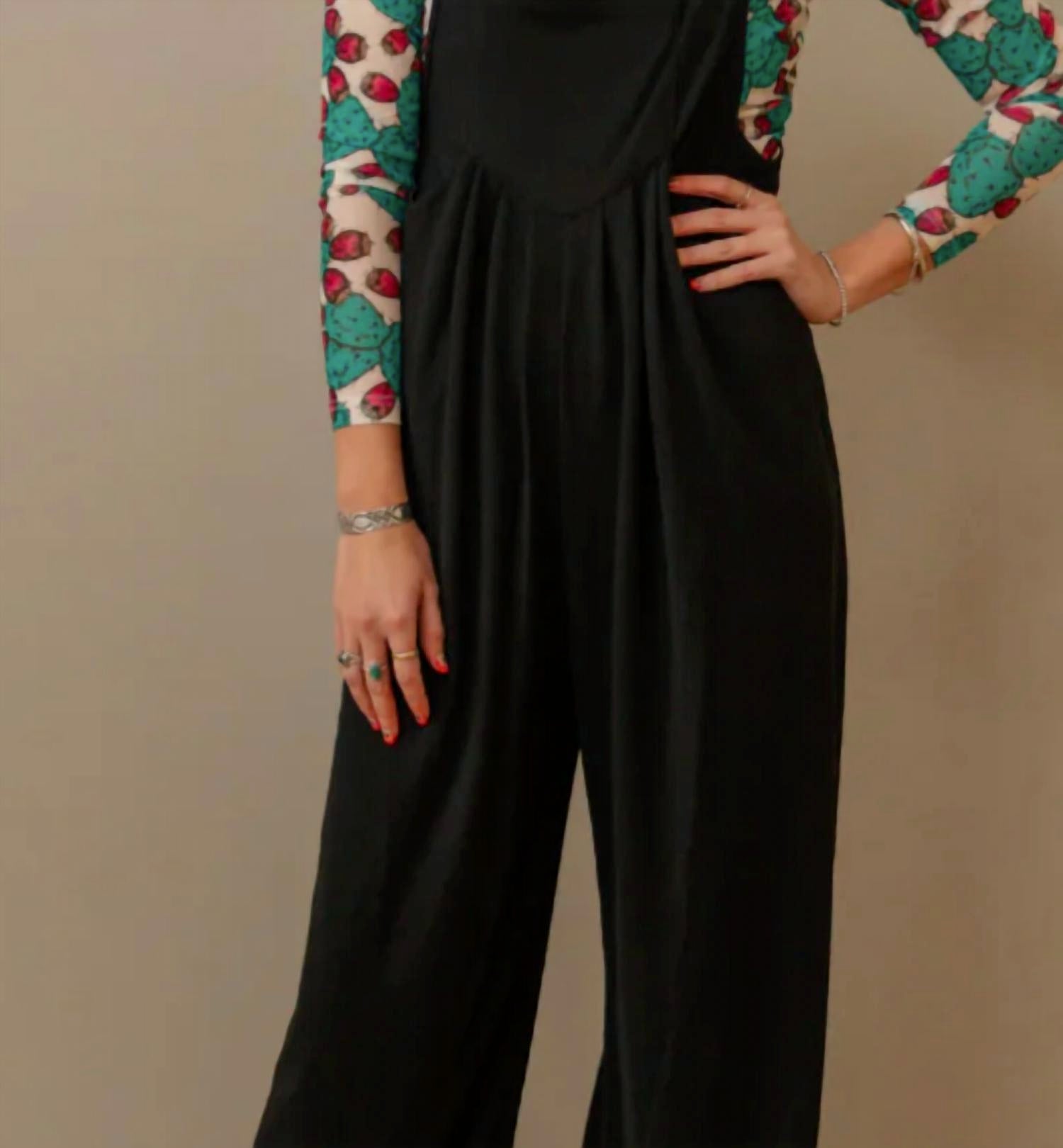 Sterling Kreek Night Sky Jumpsuit in black - women's pants - detail view