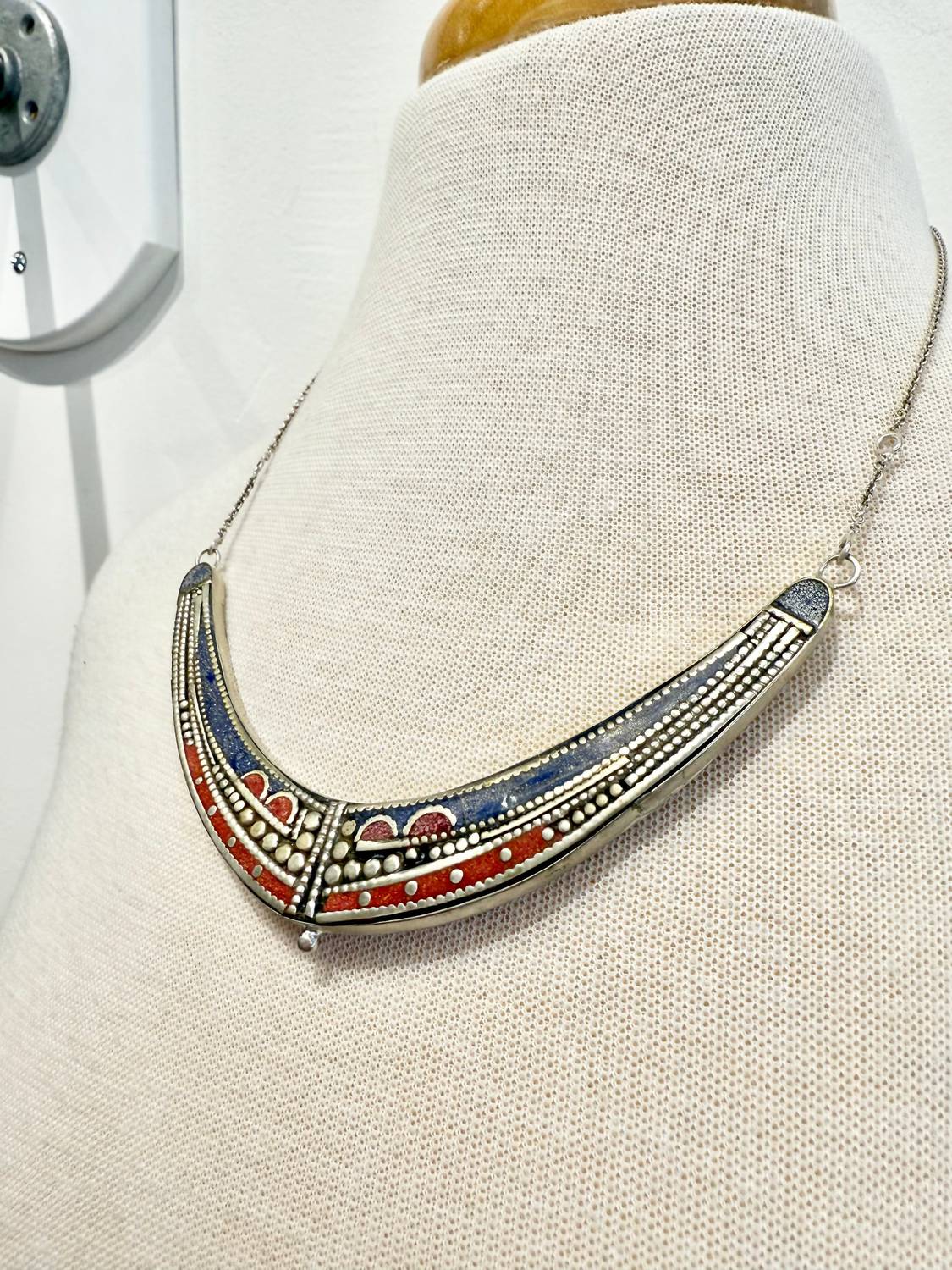 Tibetan Nepali Jewelry - Women's Traditional Sterling Silver Necklace