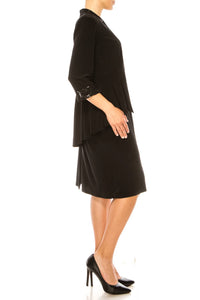 Le Bos - Embroidered Sequin Mesh Jacket Dress