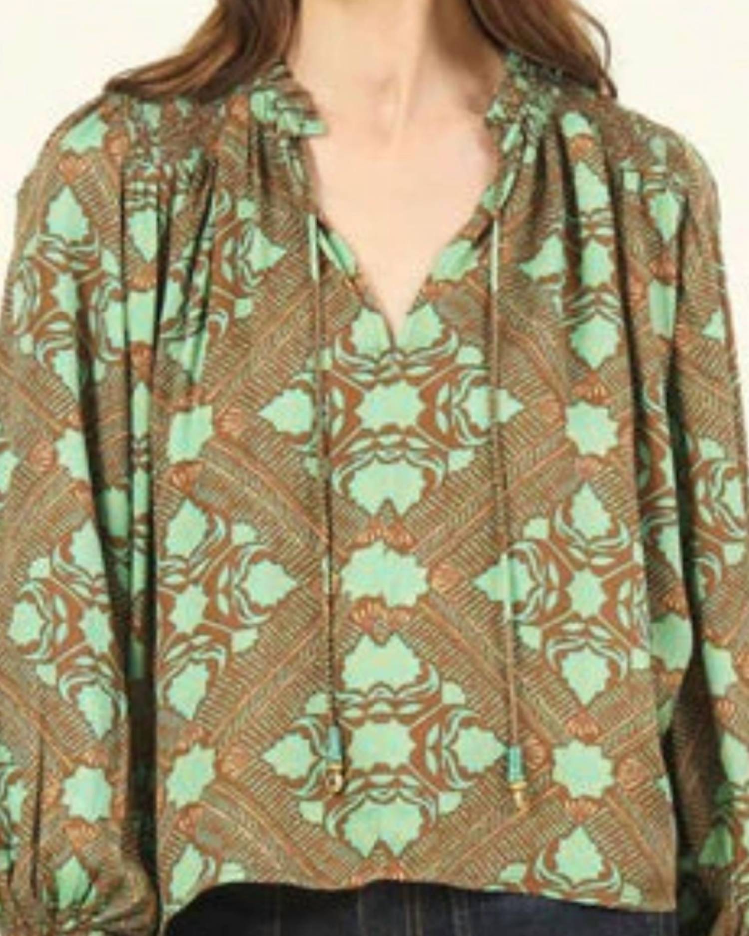 Fifteen Twenty - Anouk Ruffle Neck Blouse