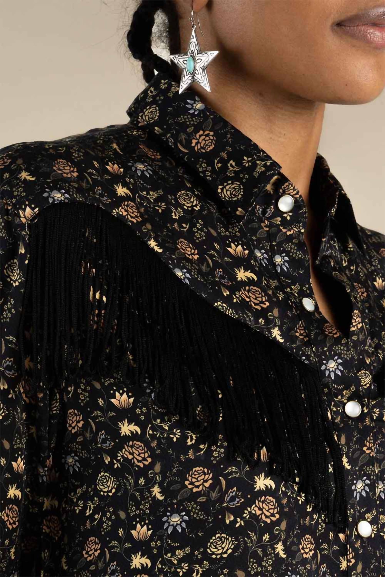 Sendero Provisions Co. - June Western Yoke Blouse With Fringe