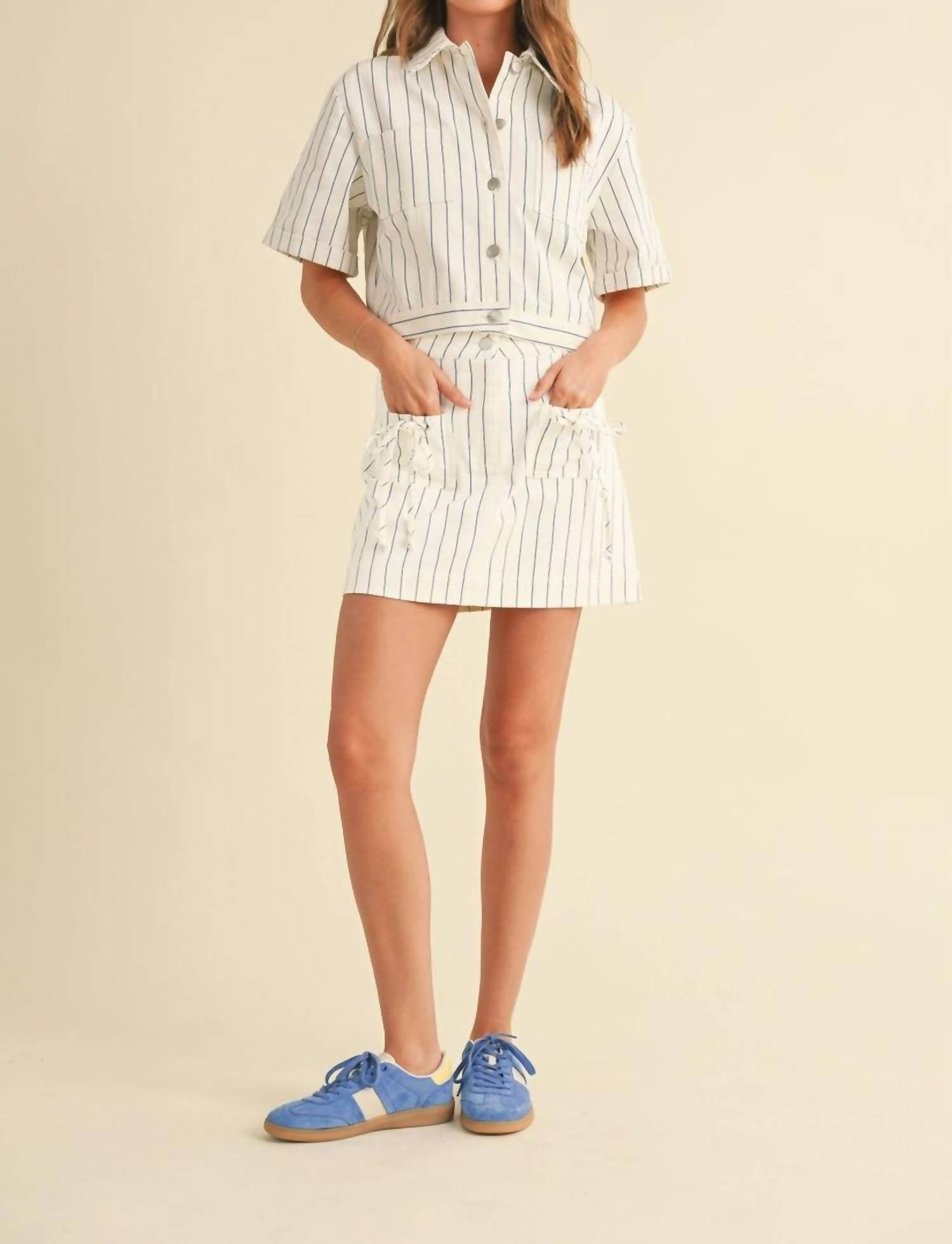 Miou Muse - Field Of Dreams Denim Mini Skirt