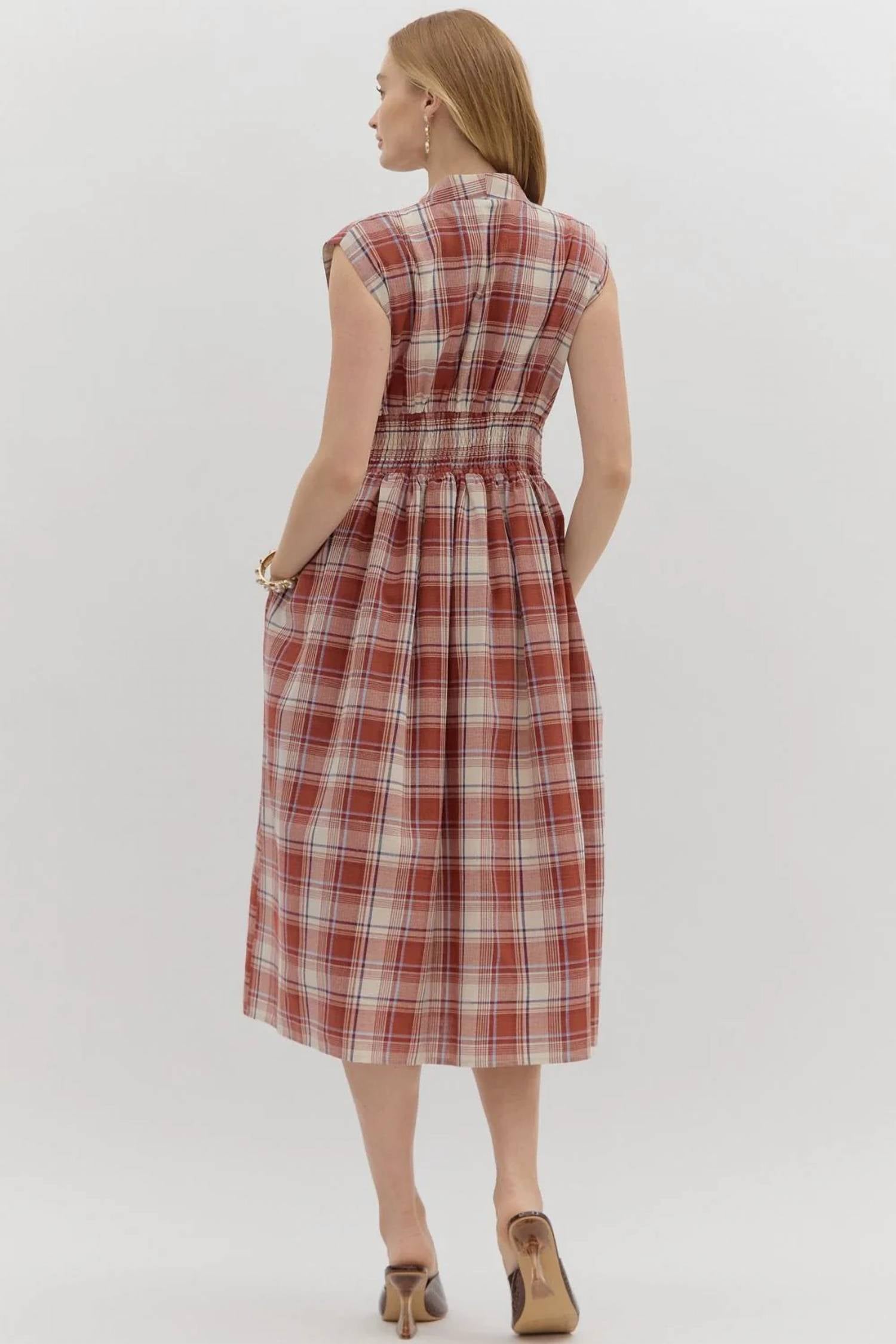 Entro - Autumn Tide Smocked Dress