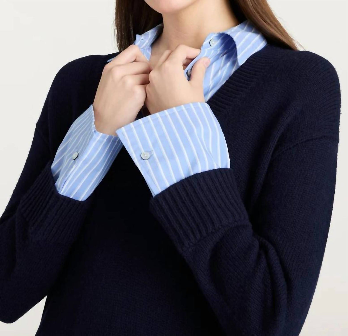 Cinq A Sept - Deep V Remie Stripe Santina Dress