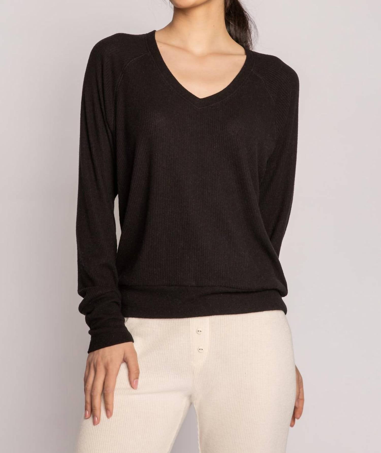 Pj Salvage - Textured Essentials Long Sleeve Top