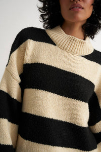 Callahan Bellamy Pullover Sweater in black stripe - women's sweater - view 4