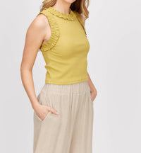 Before You Collection - Ruffle Ribbed Tank Top