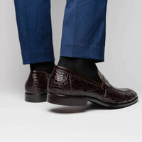 Zelli Italia - Men's Roma Crocodile Penny Loafer