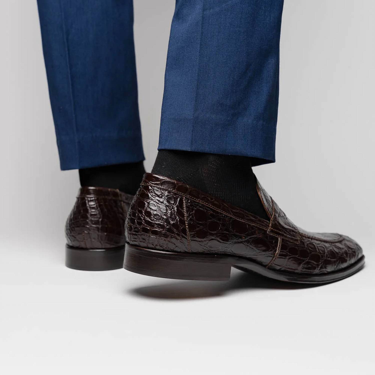 Zelli Italia - Men's Roma Crocodile Penny Loafer