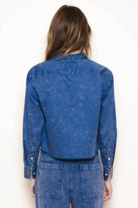 Raquel Allegra - Artist Denim Crop Shirt