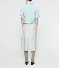 6397 Wool Cashmere Button Vest in chlorine - women's tank top - view 8