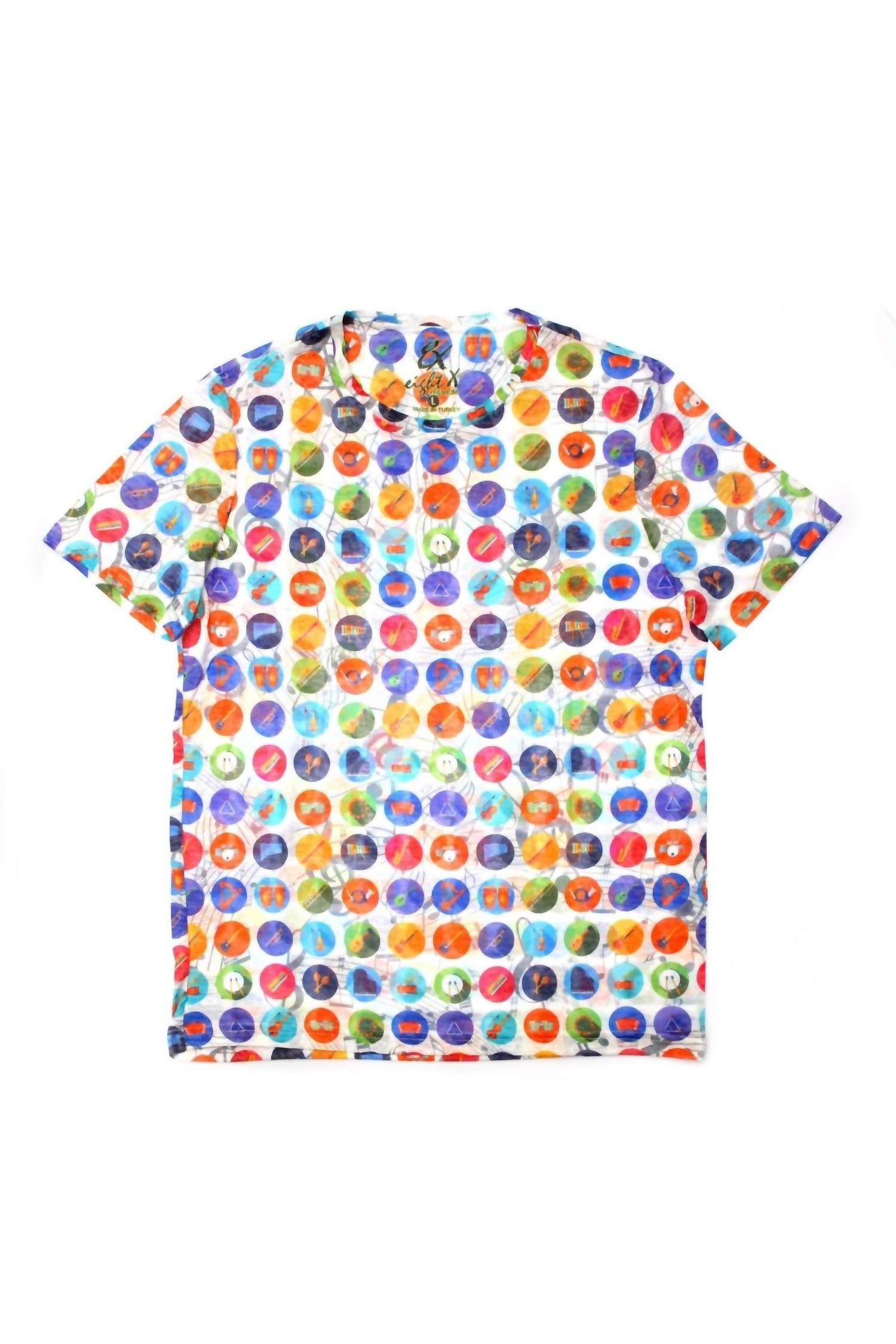 Eight X - Music Instruments Print T-Shirt