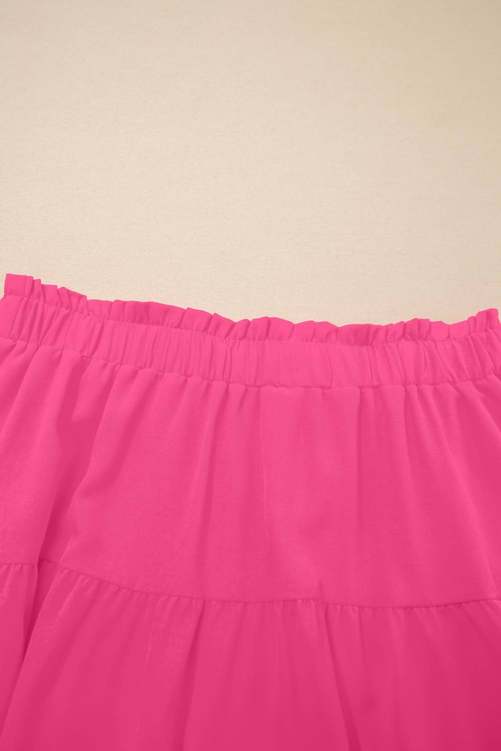 Dear Lover - Frilled Elastic Waist Lace Trim Boho Ruffled Shorts - Plus