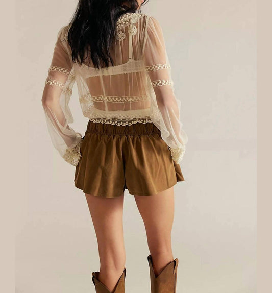 Free People - Paradise Found Suede Skort