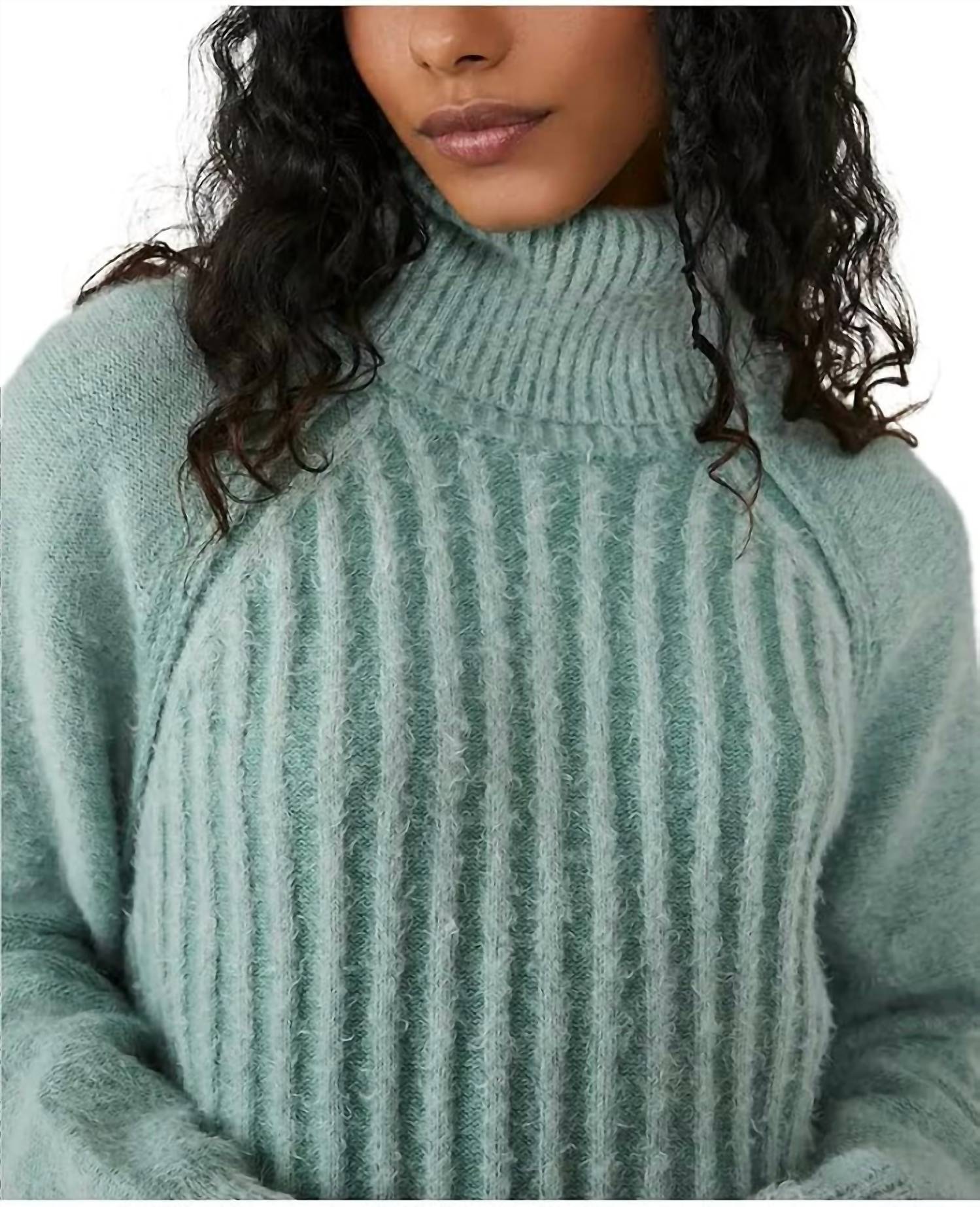 Free People - Big City Ribbed Pullover Turtleneck Sweater