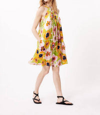 FRNCH Women's Alisier Woven Dress in spicy garden cream - women's dress - alternate view