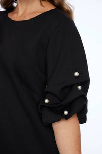 Lior - Daffodil Puff Sleeve Pearl Mini Dress