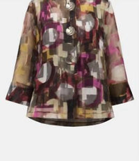 Joseph Ribkoff - Abstract Print Two-piece Trapeze Jacket