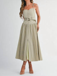 EB Luxe Sophie Dress in beige green - women's dress