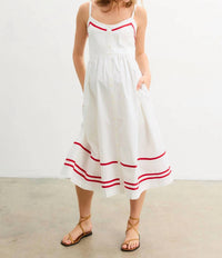 Hatch The Catalina Dress in white red - women's dress